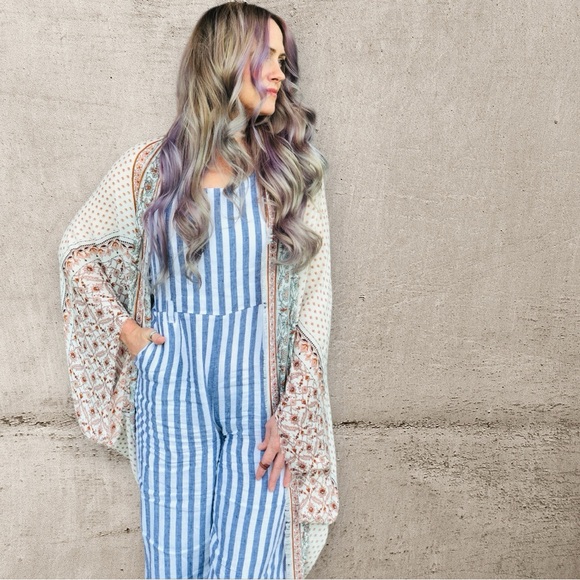 Rachel Zoe Striped Sleeveless Jumpsuit Size 8 - Picture 1 of 6